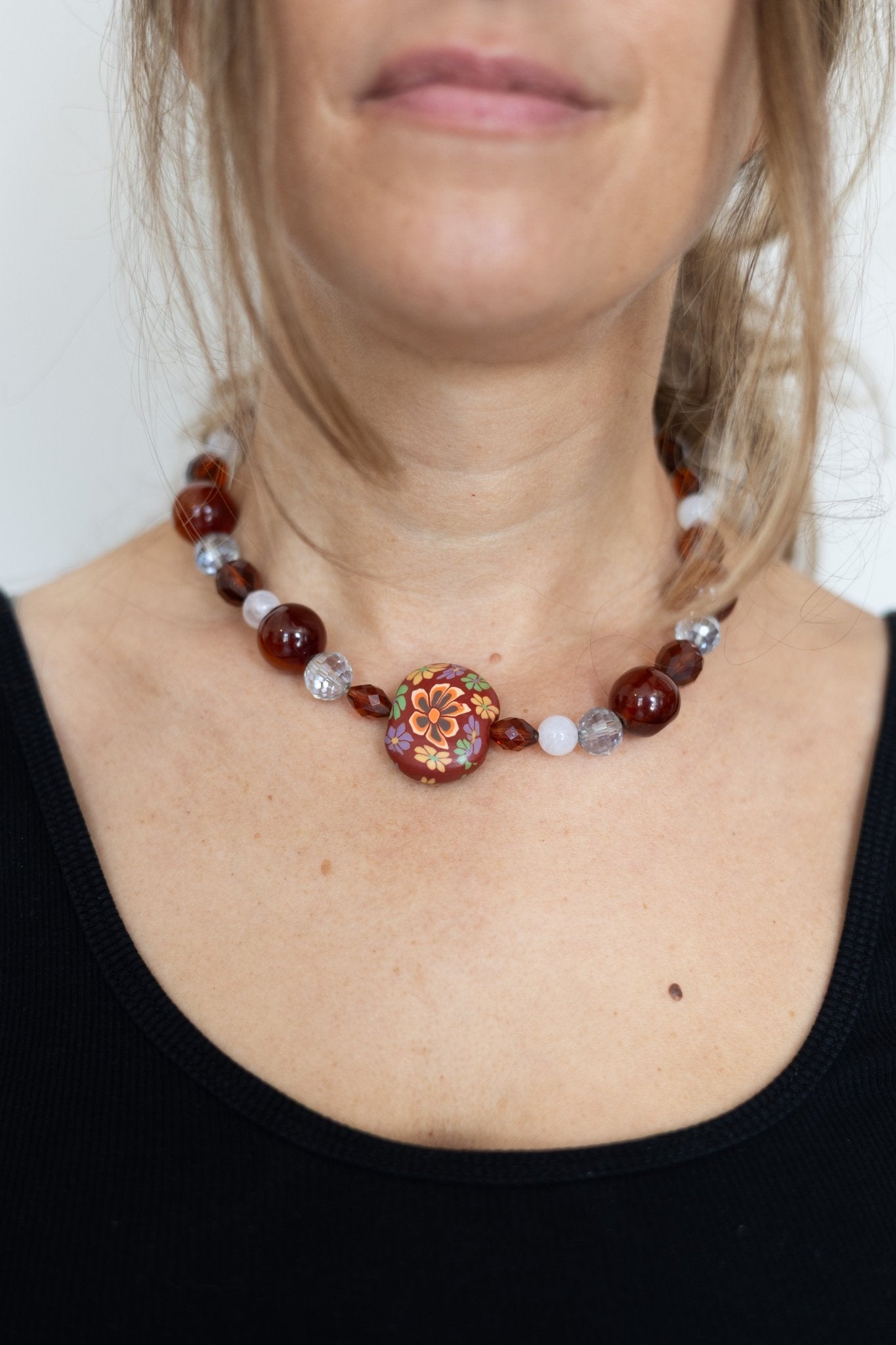 Collier en perles Coeur Fleuri - Maison Zélie