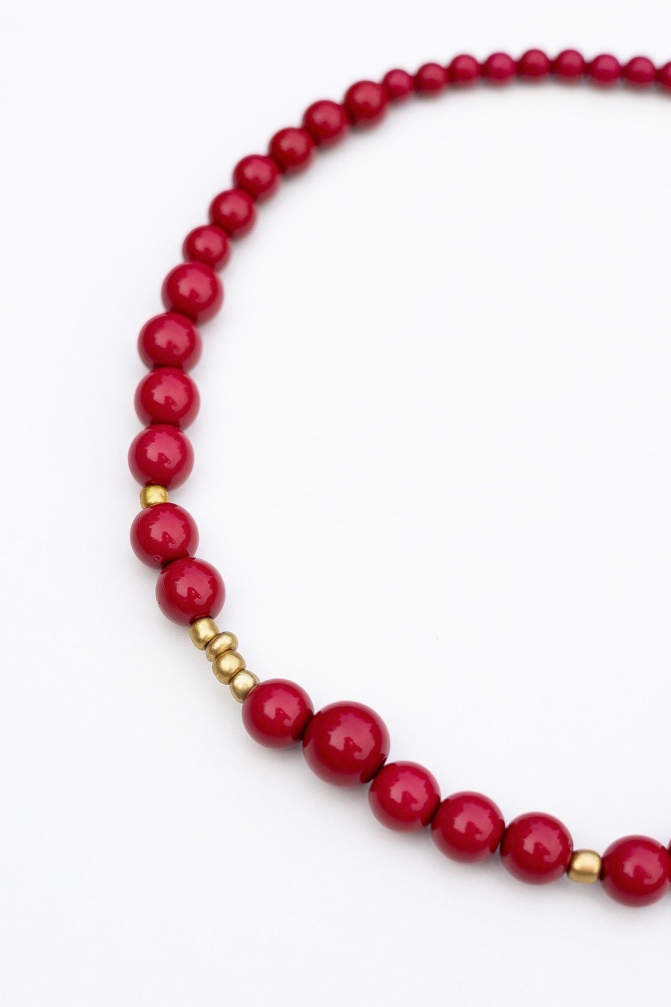 Collier perles Rouge Rubis - Maison Zélie