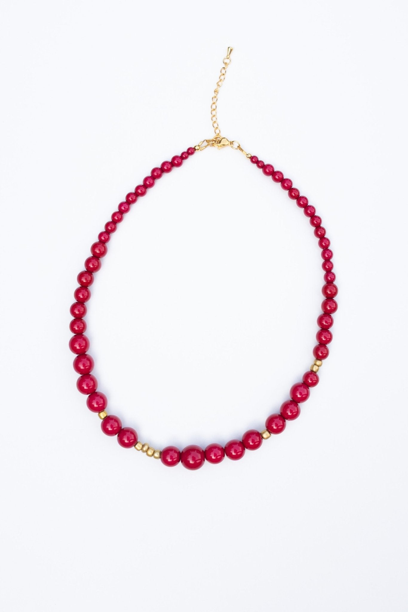 Collier perles Rouge Rubis - Maison Zélie