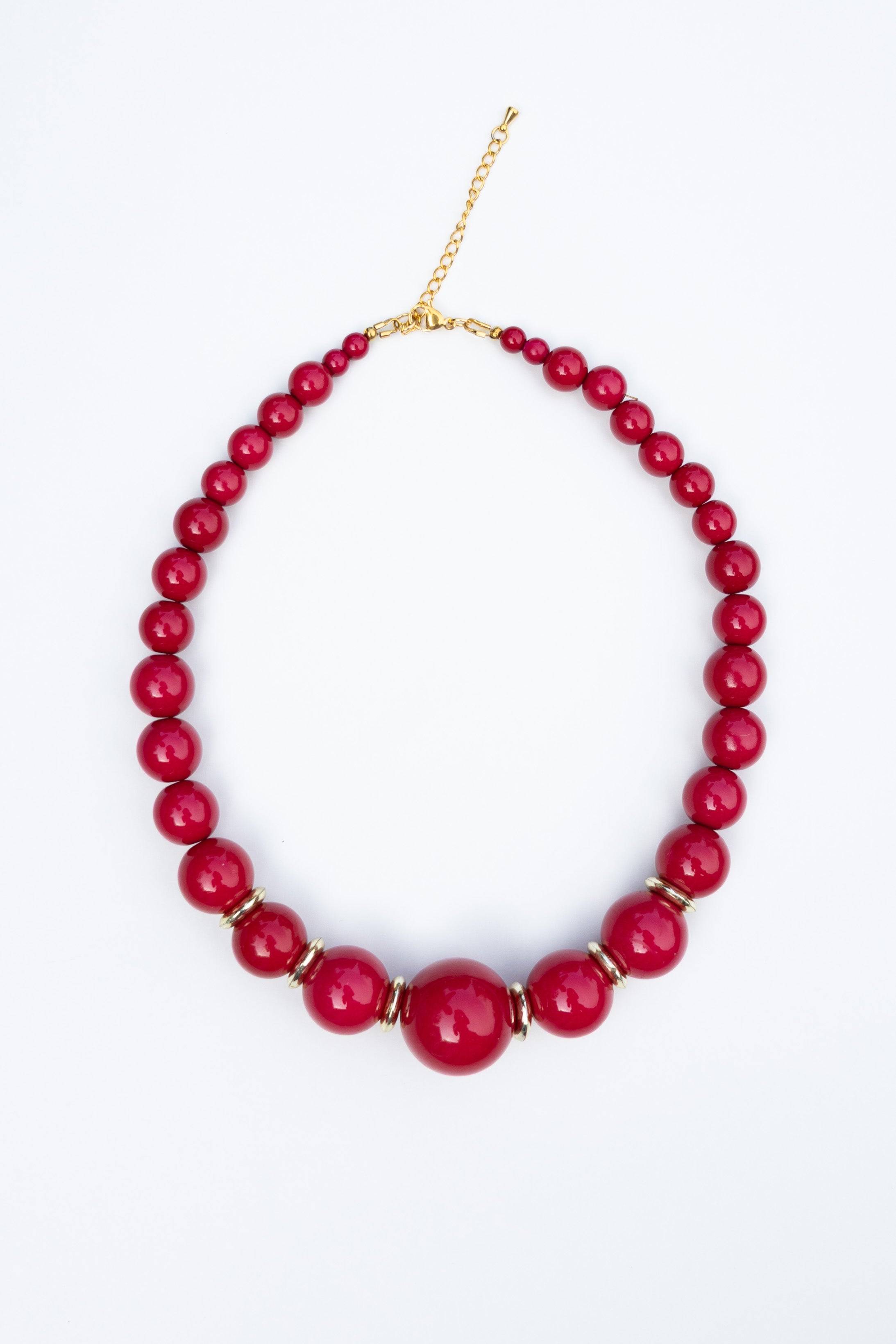 Collier perles Rouge opéra