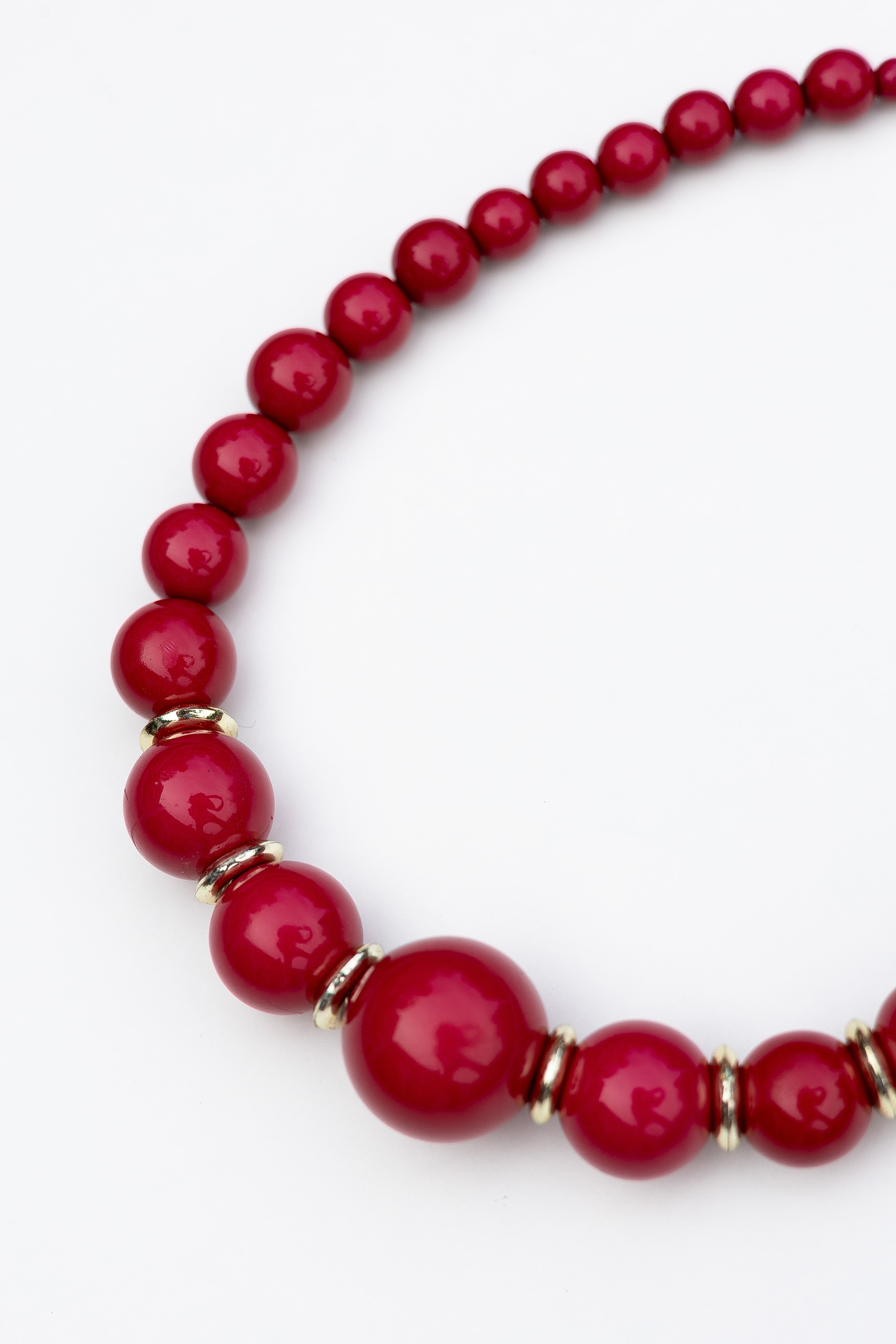 Collier perles Rouge opéra