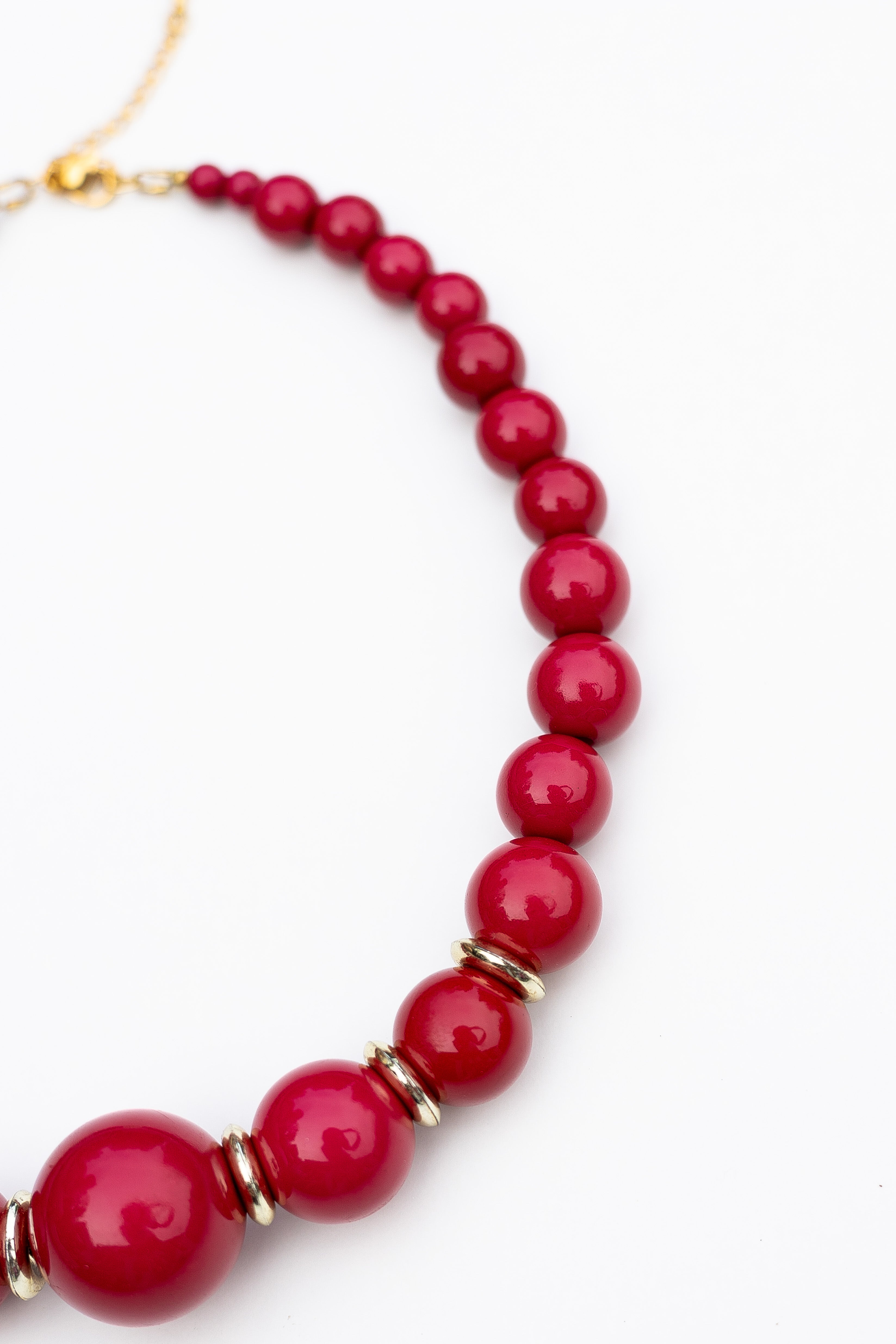 Collier perles Rouge opéra