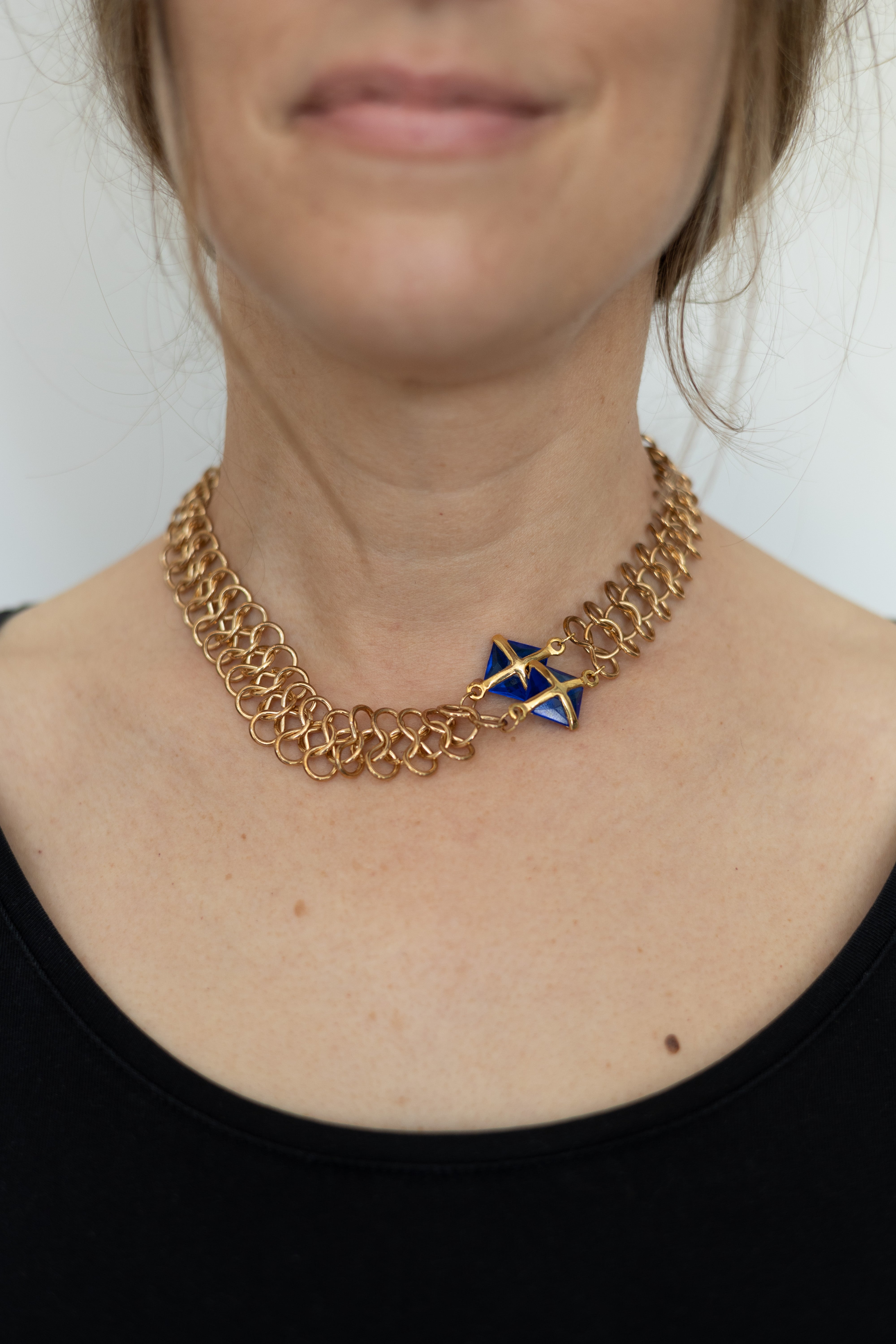 Gold Pyramid Necklace
