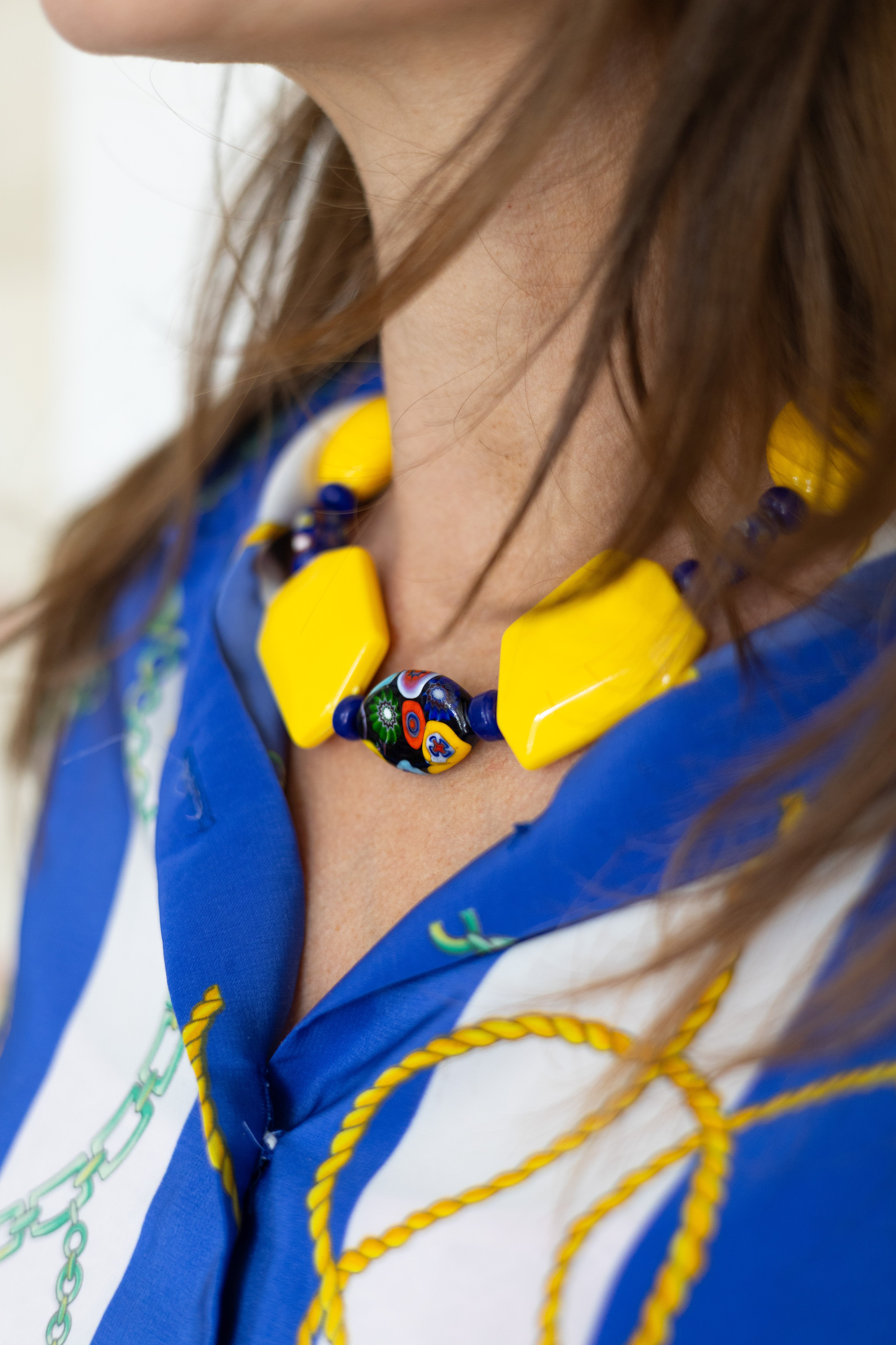 Collier upcyclé en perles Amalfi