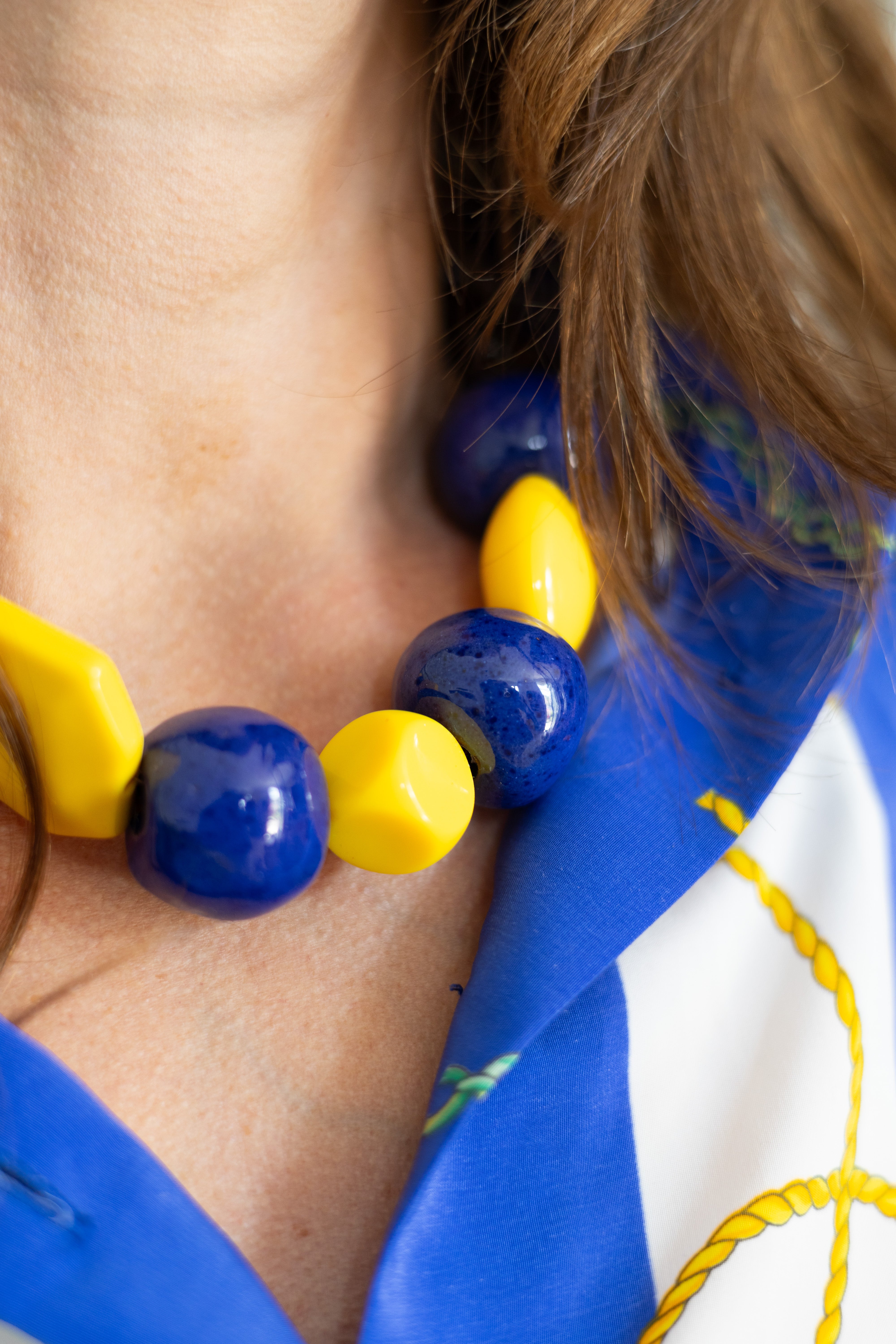 Collier upcyclé en perles Solar Pop