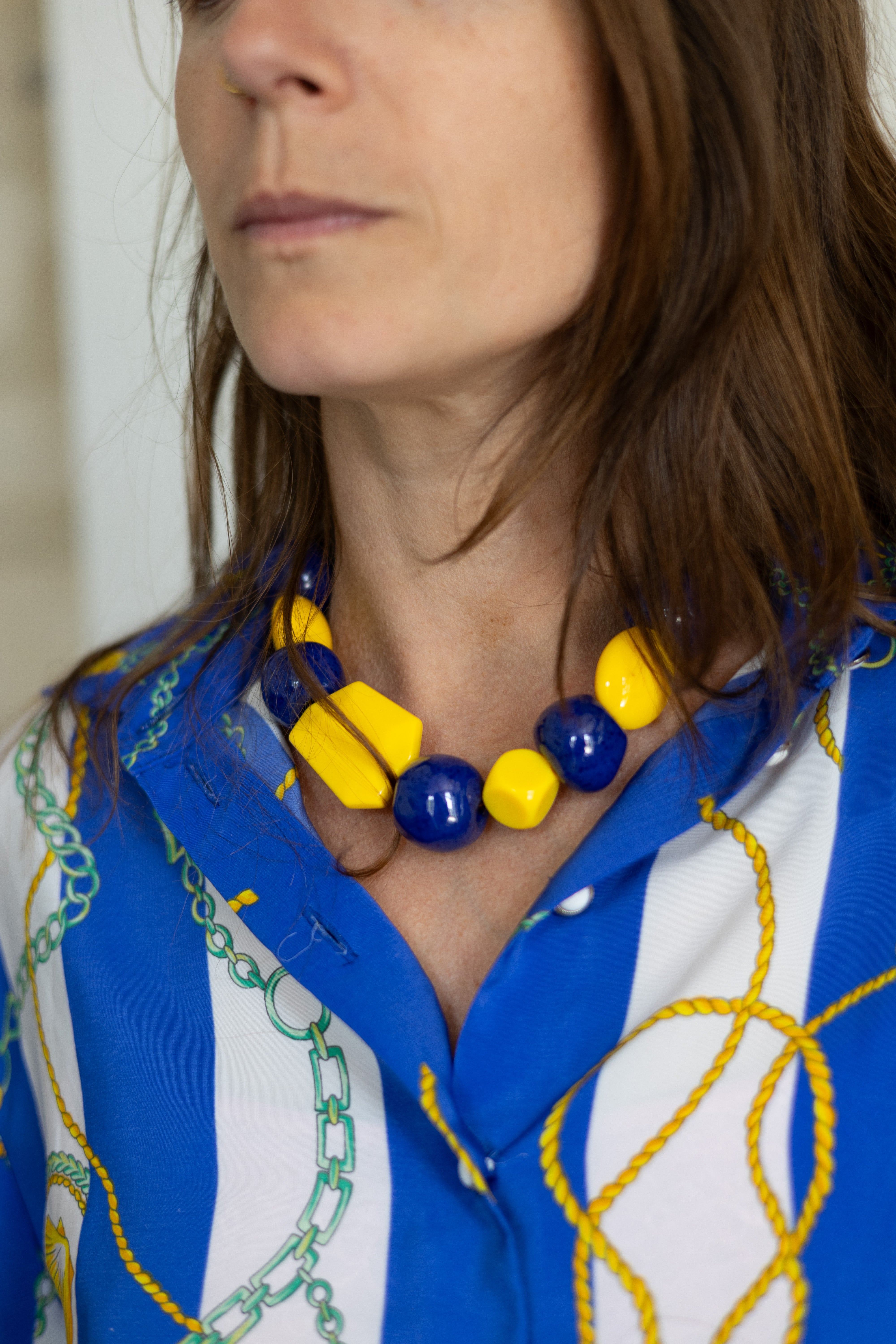 Collier upcyclé en perles Solar Pop