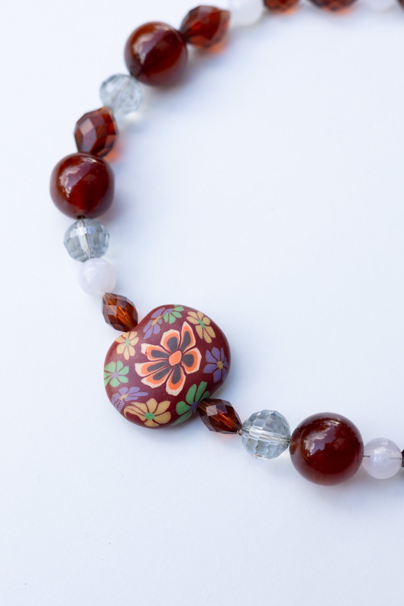 Collier en perles Coeur Fleuri - Maison Zélie