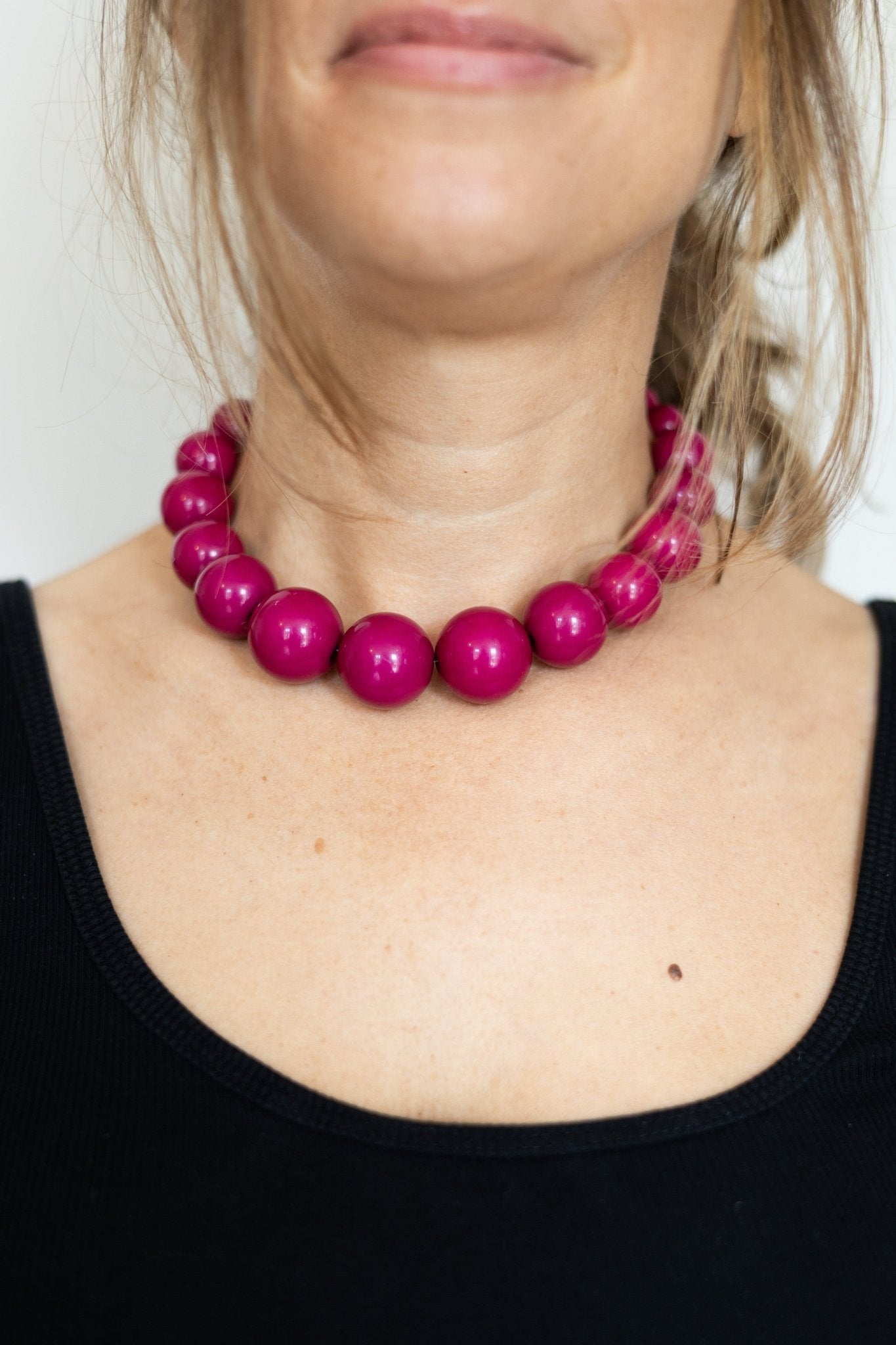 Collier en perles Fuchsia Twist - Maison Zélie