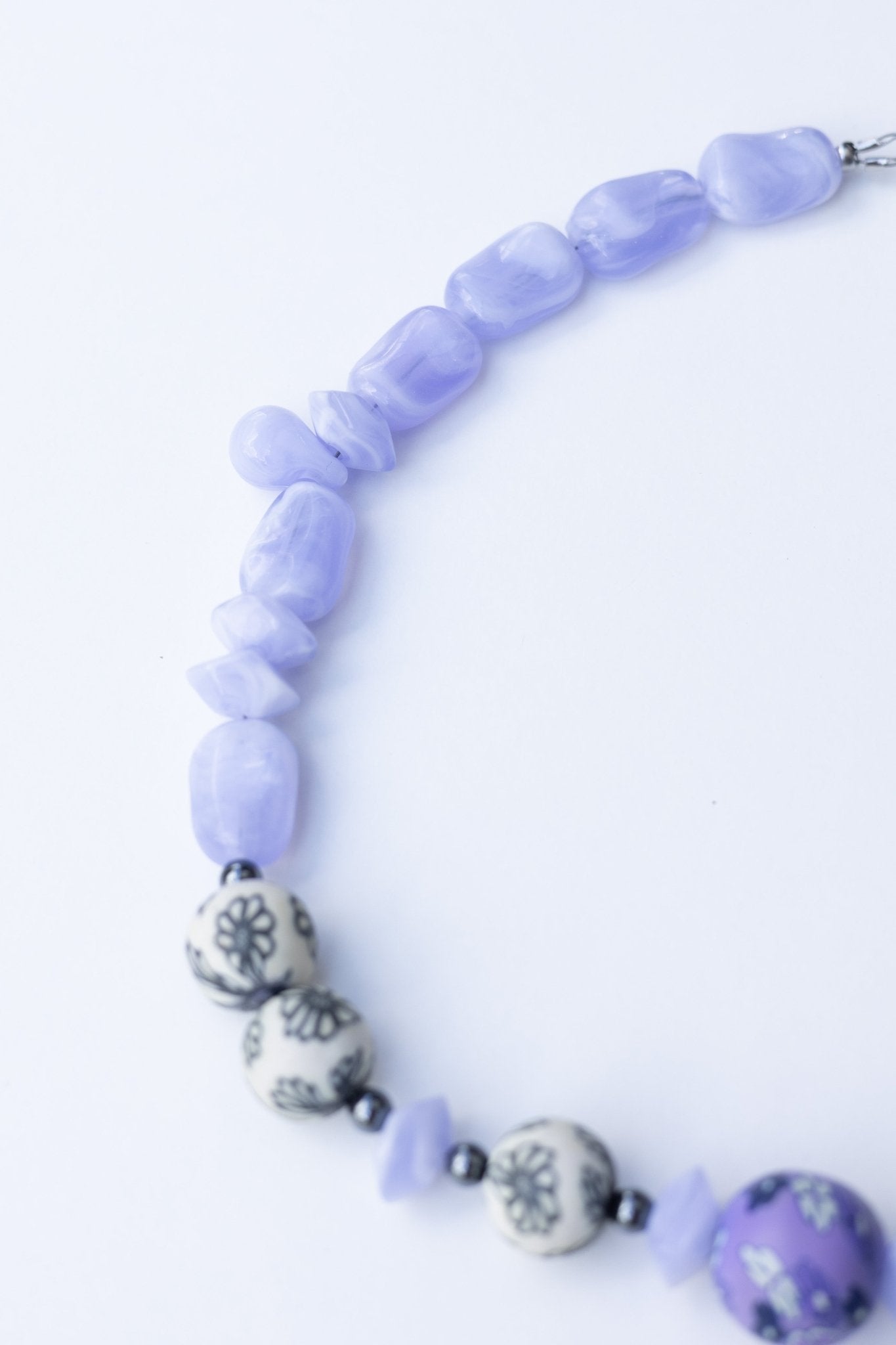 Collier en perles Lavande Fleurie - Maison Zélie