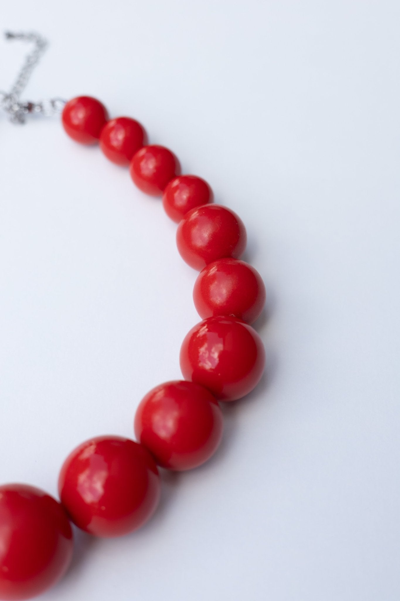 Collier en perles Rouge Pavot - Maison Zélie