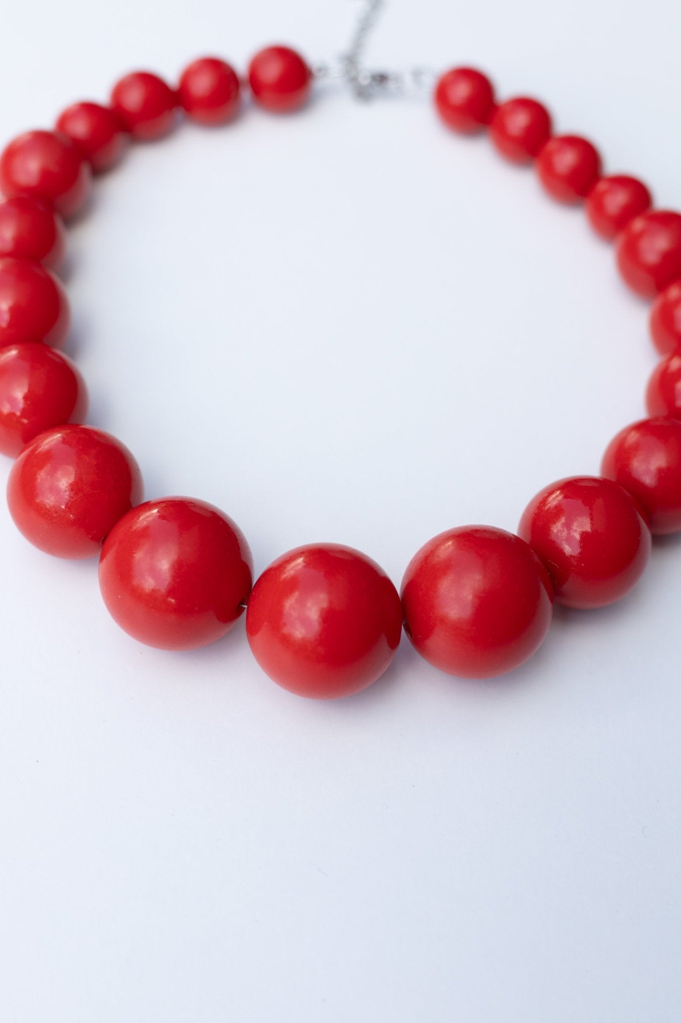 Collier en perles Rouge Pavot - Maison Zélie