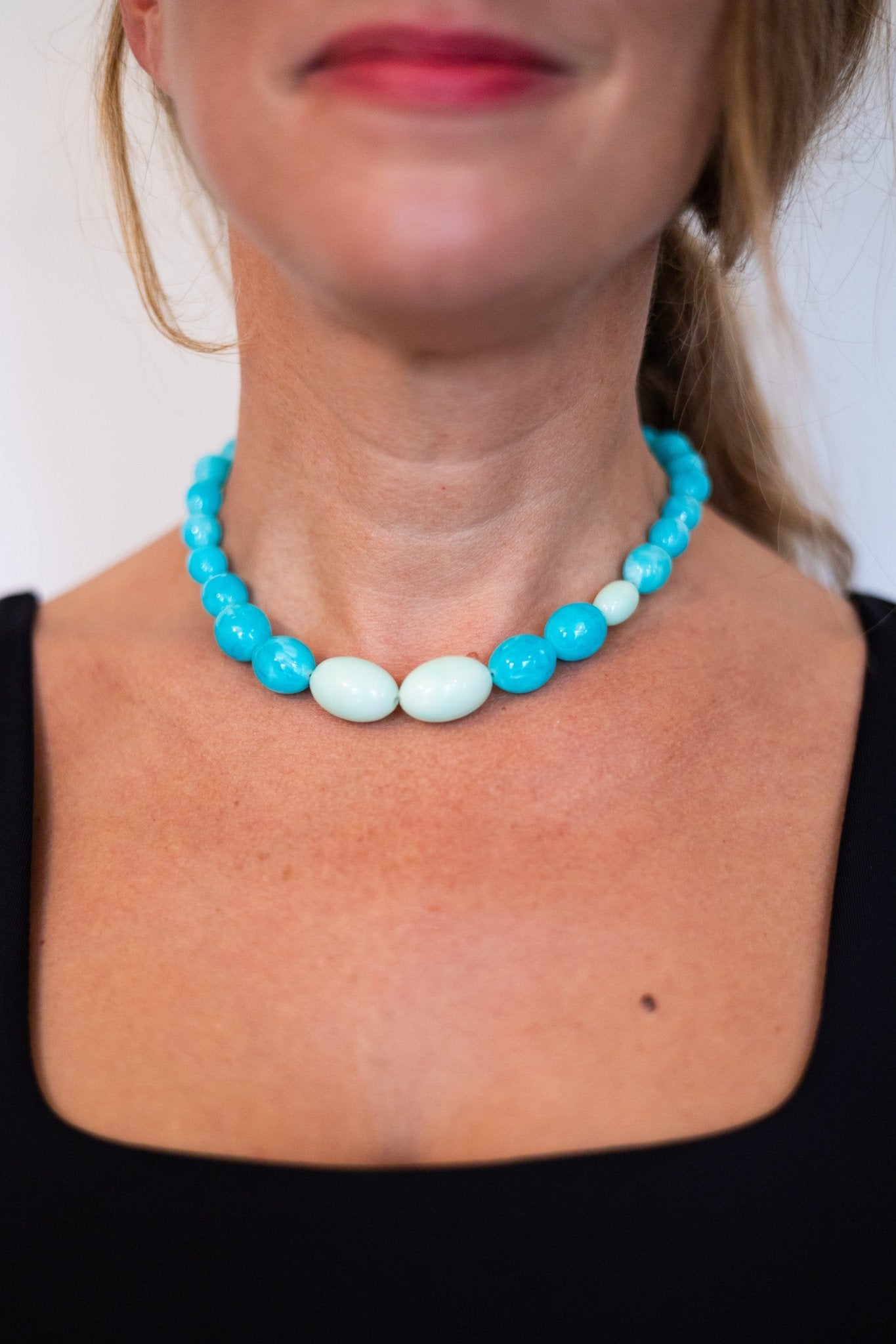 Collier perles Bleu Atoll - Maison Zélie