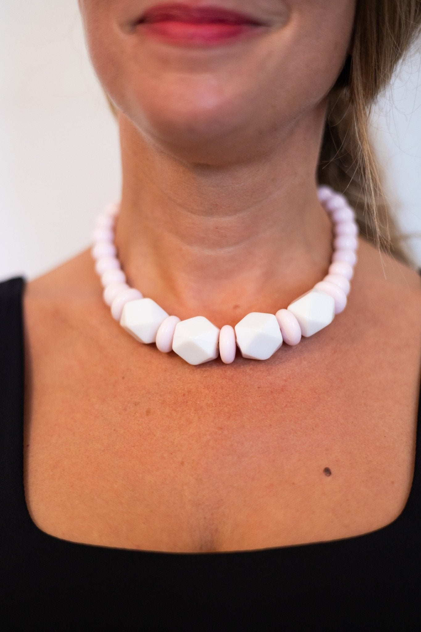 Collier perles Lait Fraise - Maison Zélie