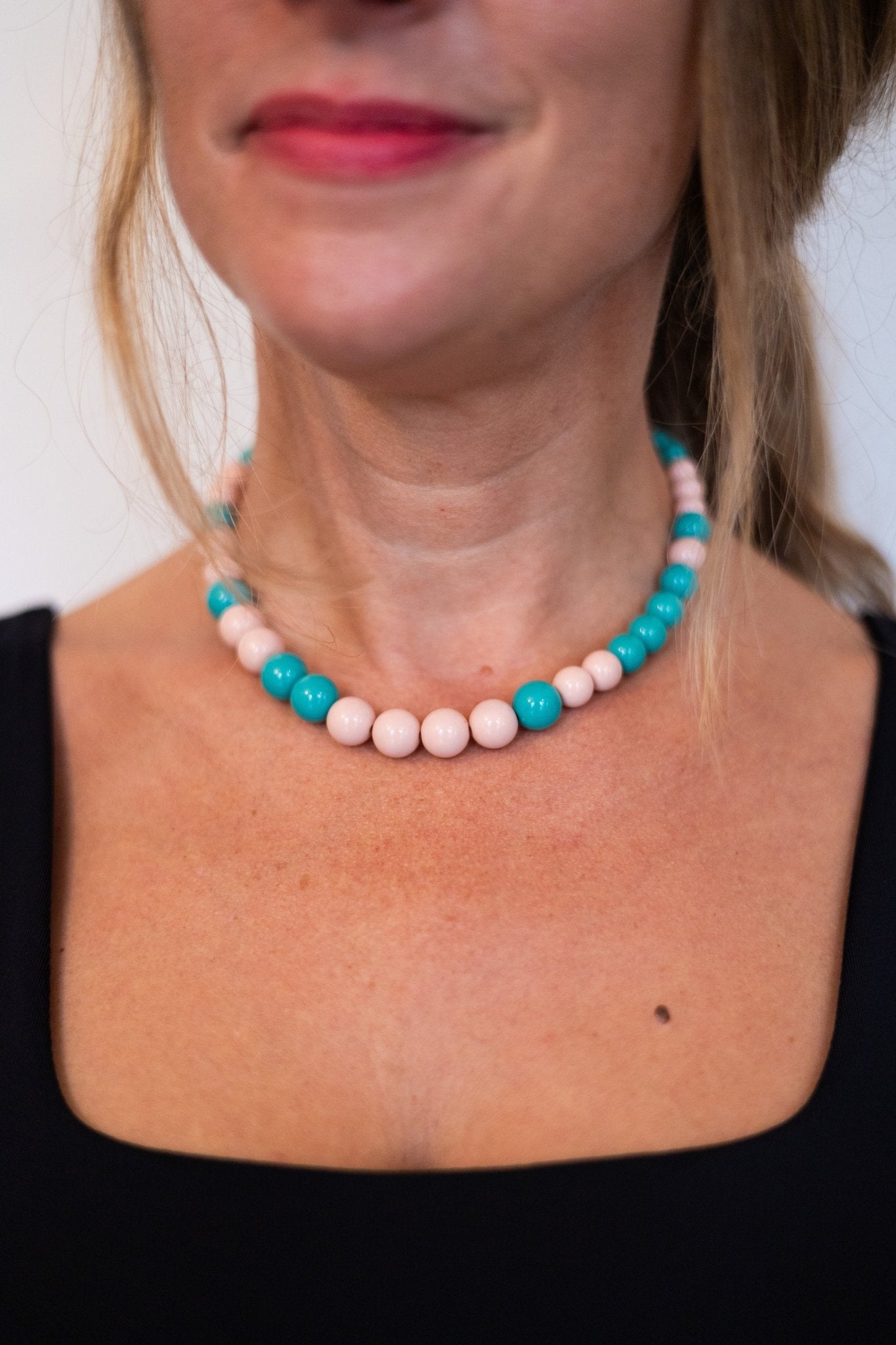 Collier perles Menthe Pêche - Maison Zélie