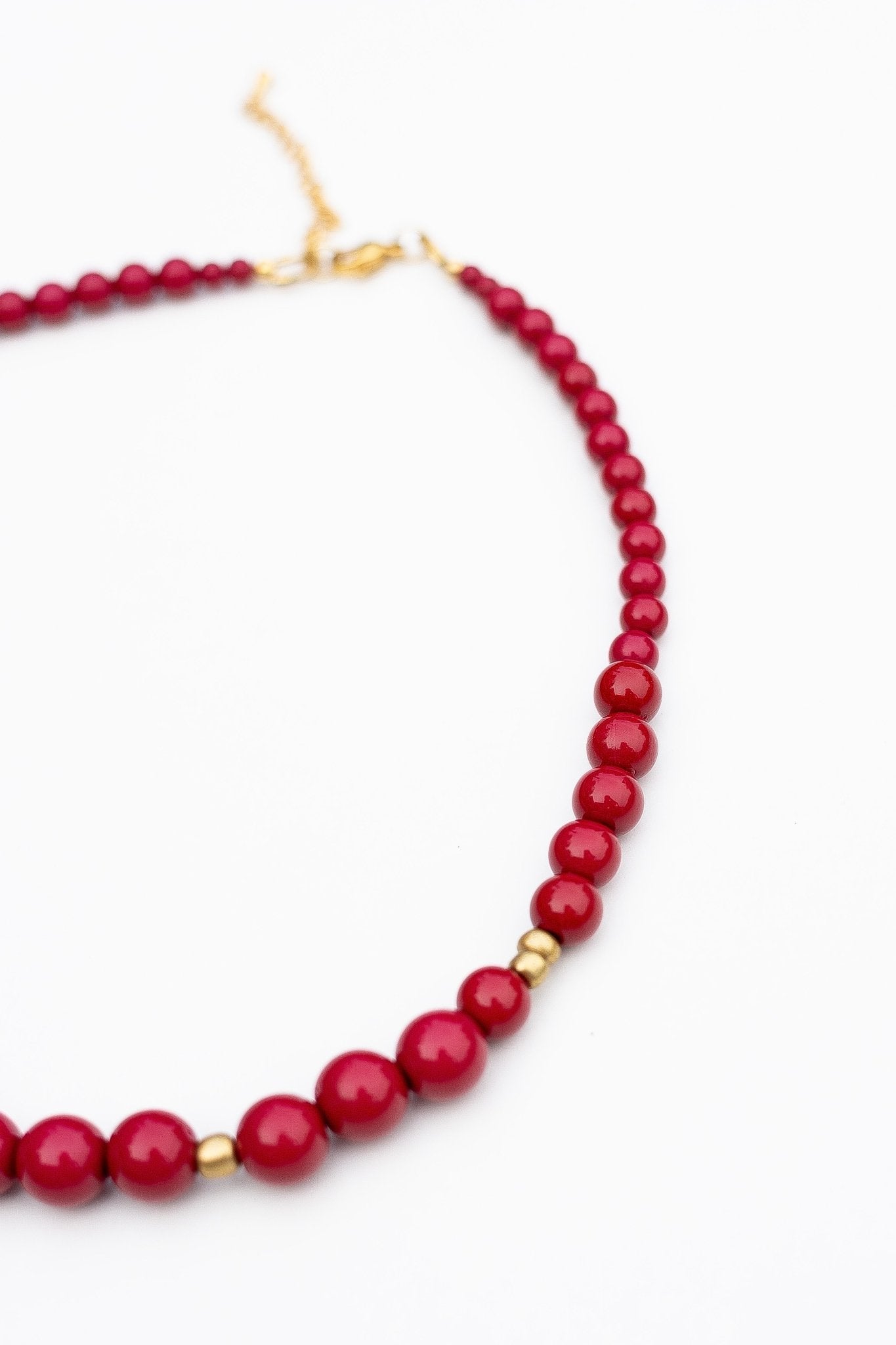 Collier perles Rouge Rubis - Maison Zélie