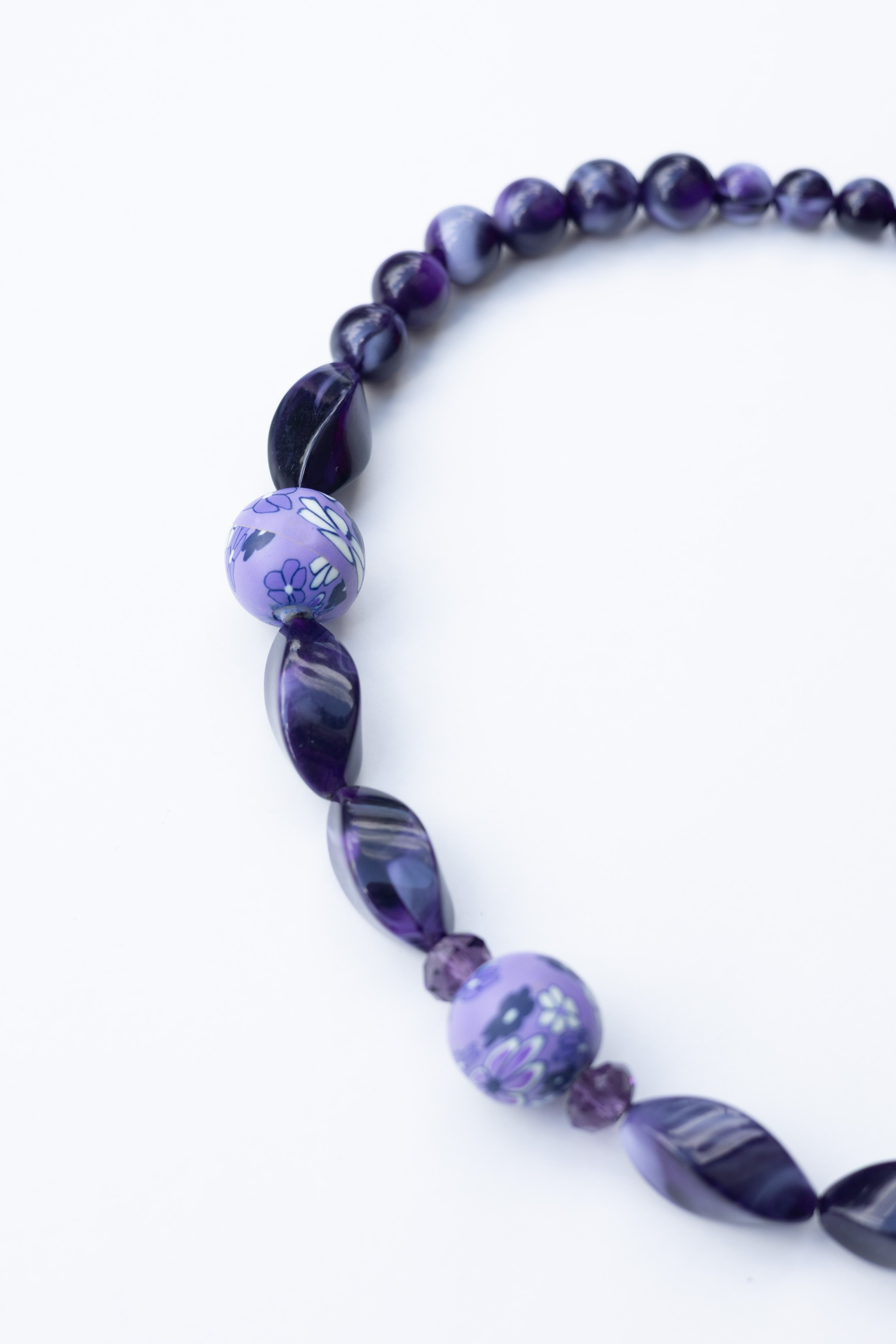 Collier en perles Violette Bohème