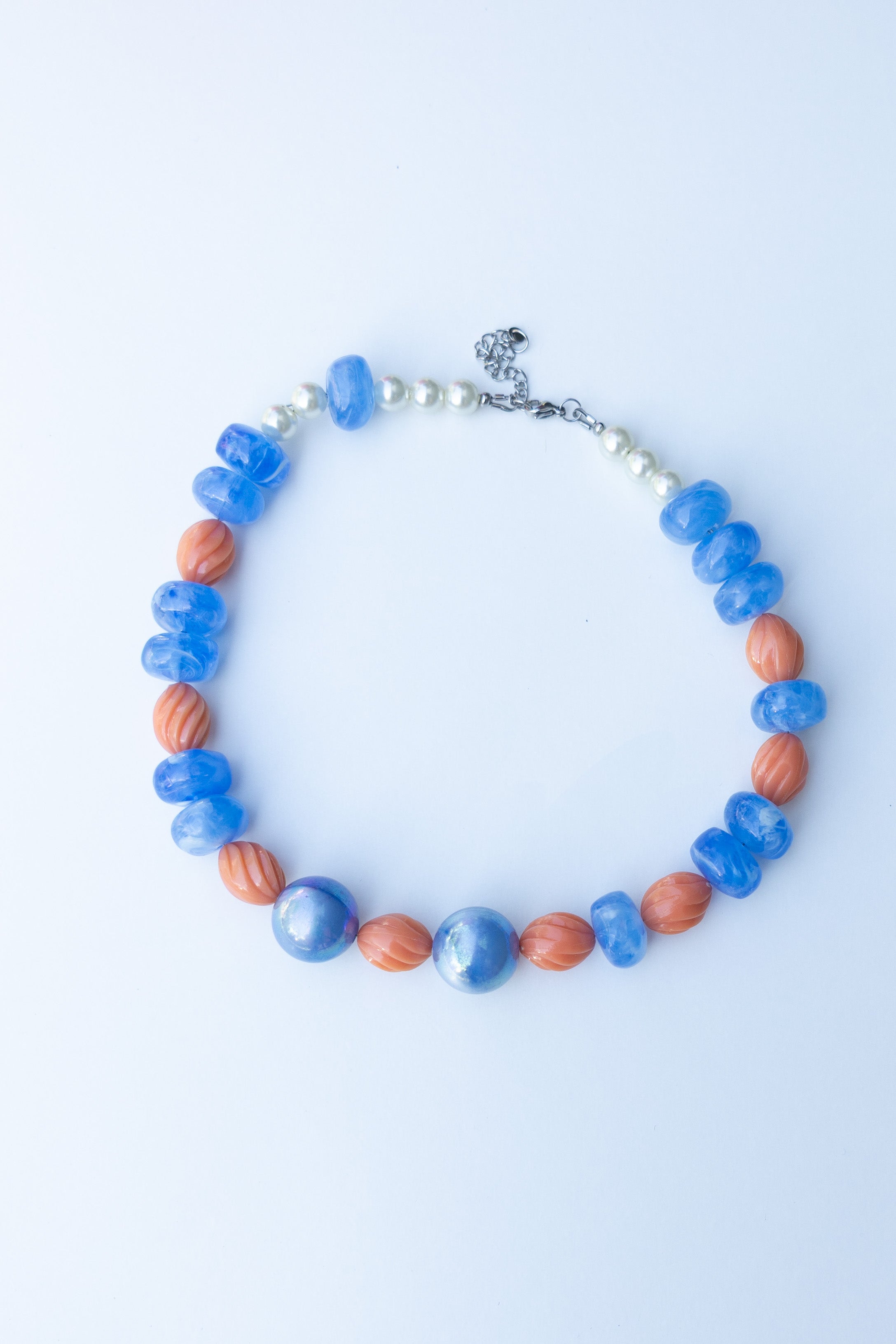 Collier perles Écume et corail