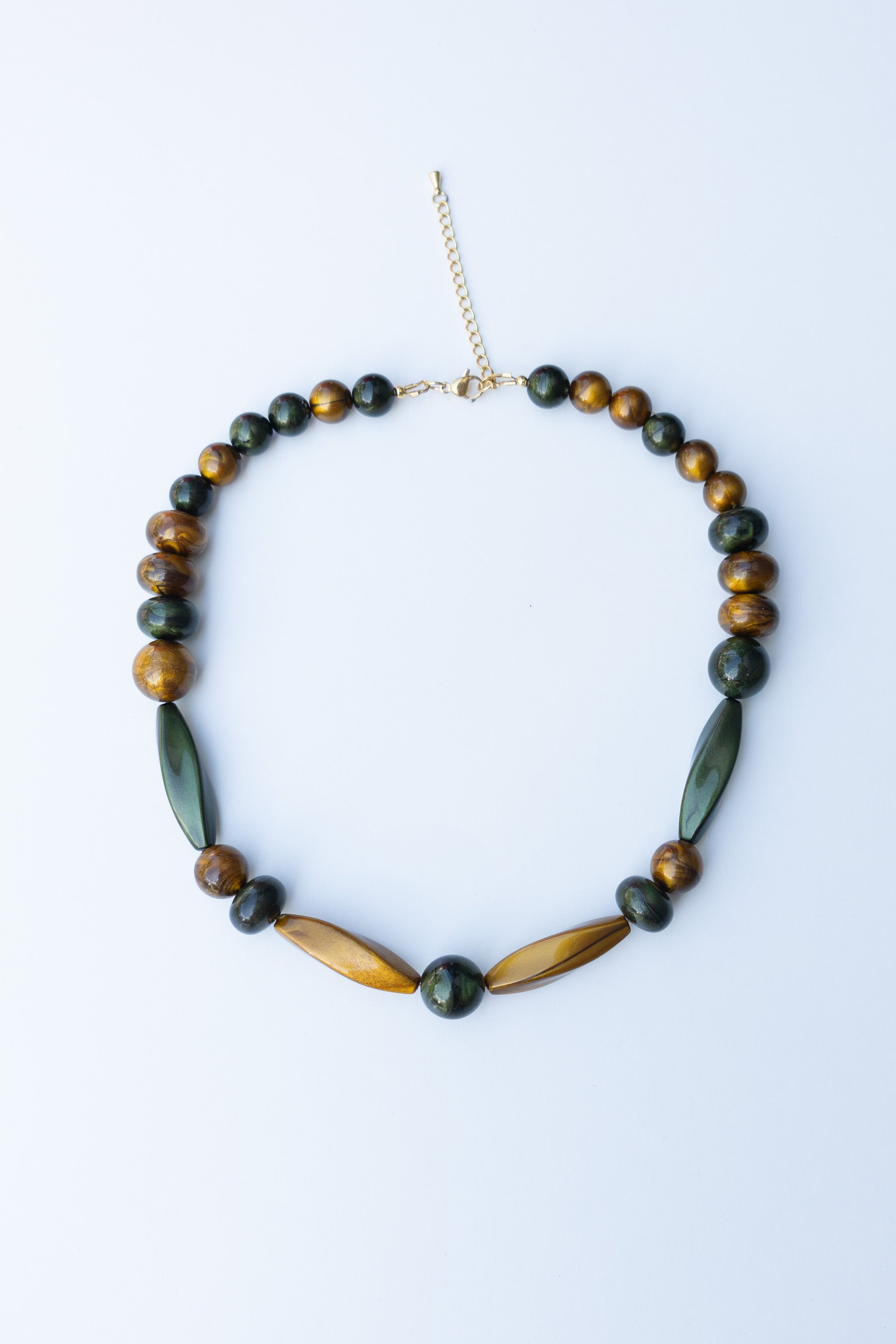 Collier perles Forêt d'or