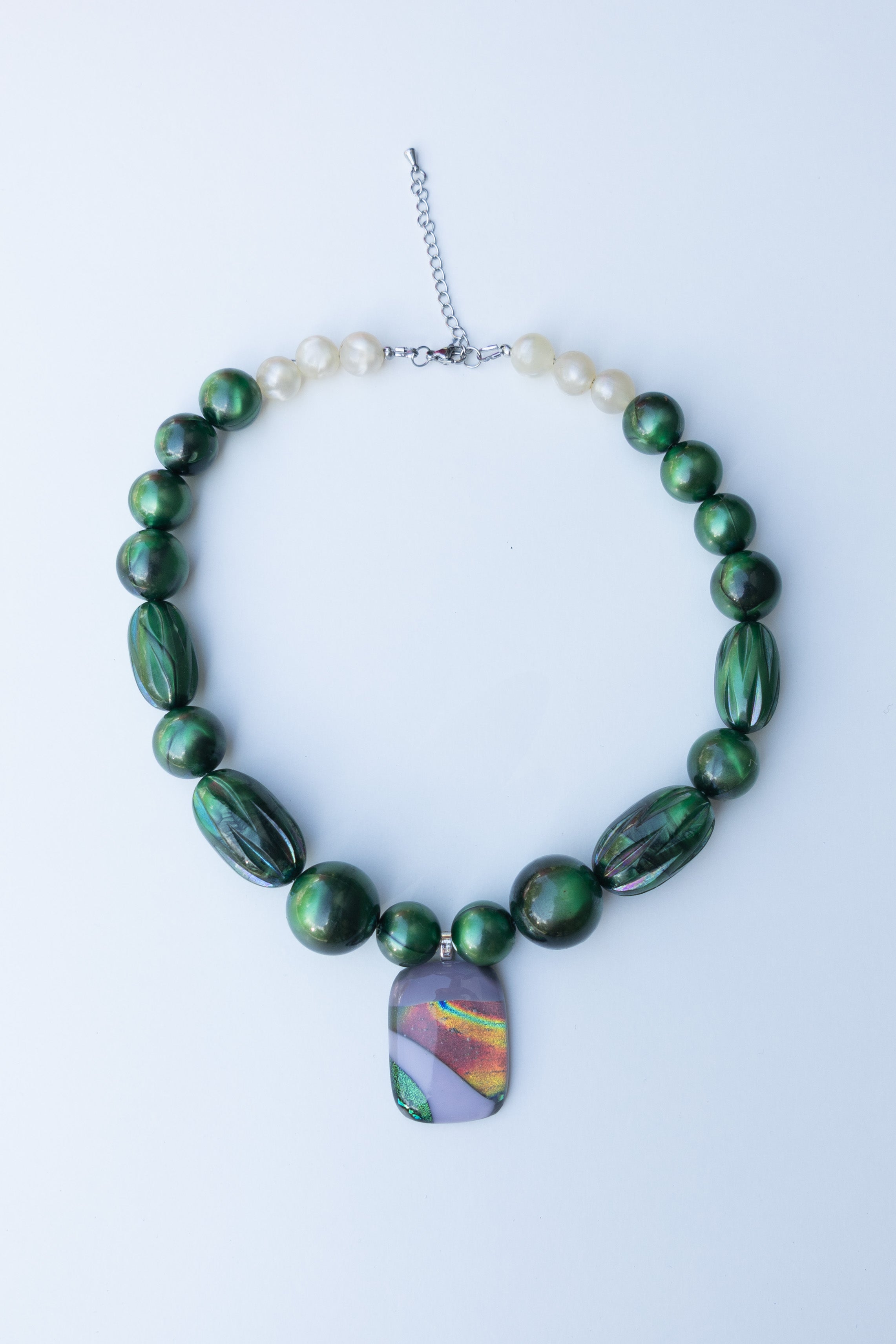 Collier perles Reflet Émeraude