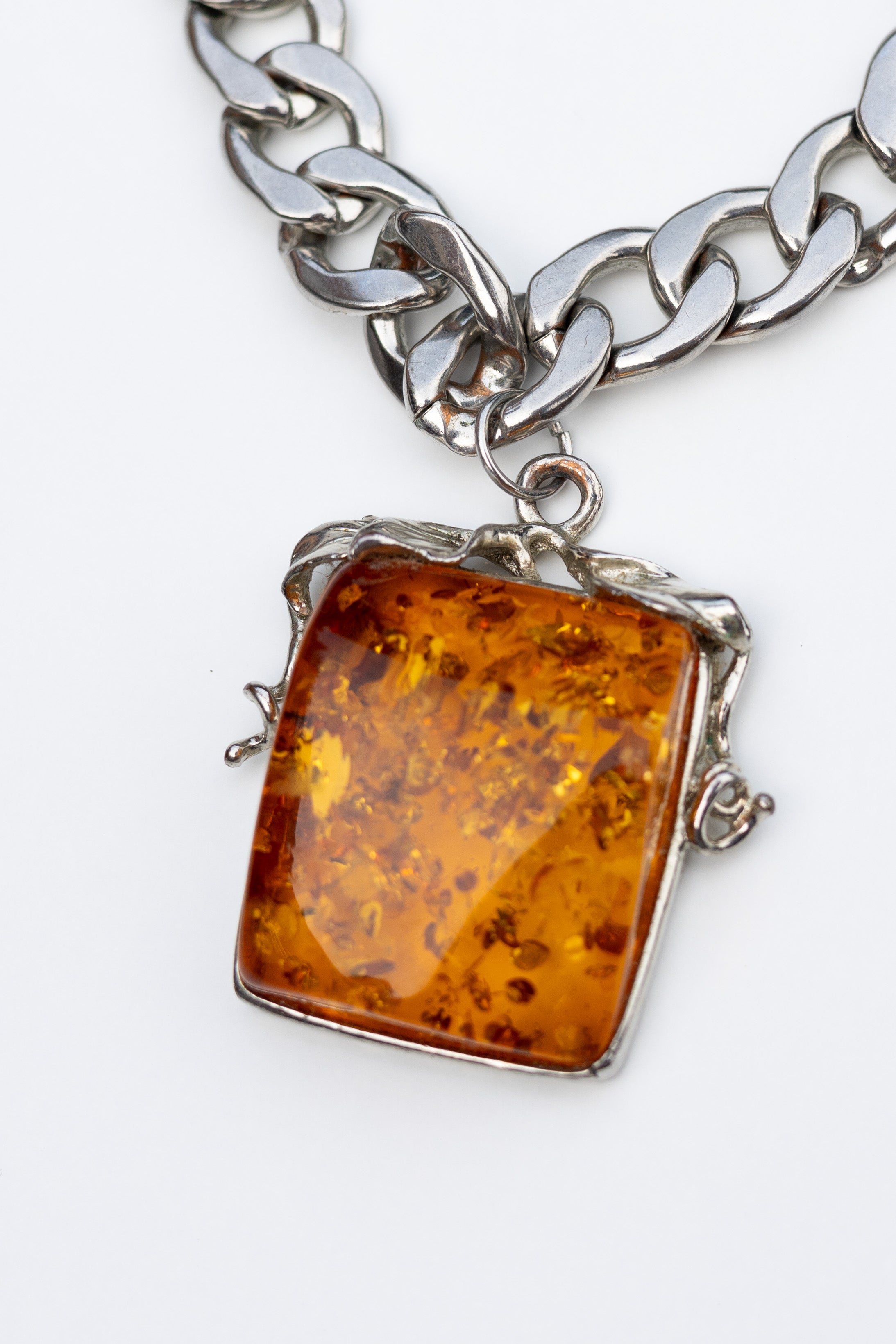 Collier upcyclé chaine Ambre Impérial