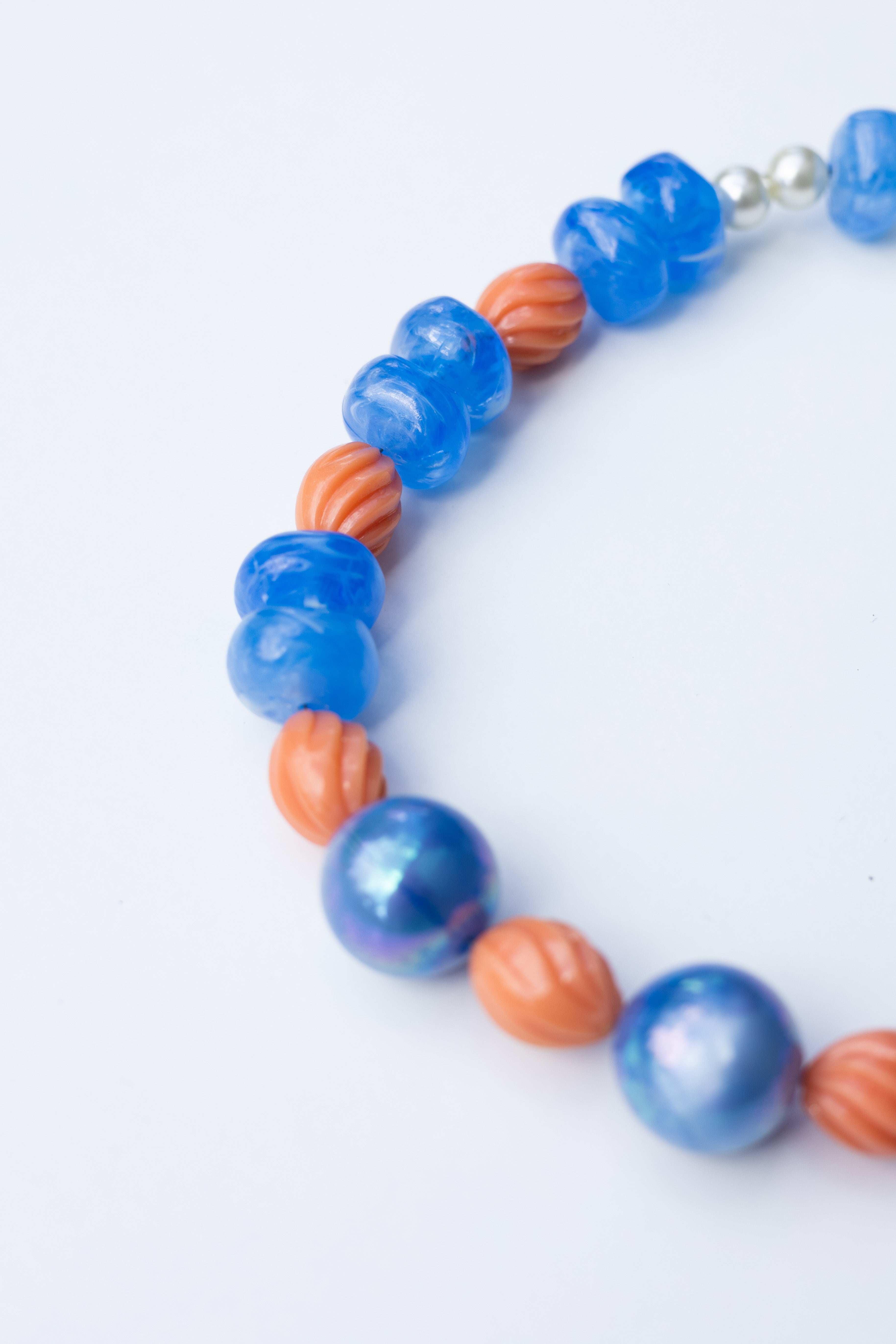Collier perles Écume et corail