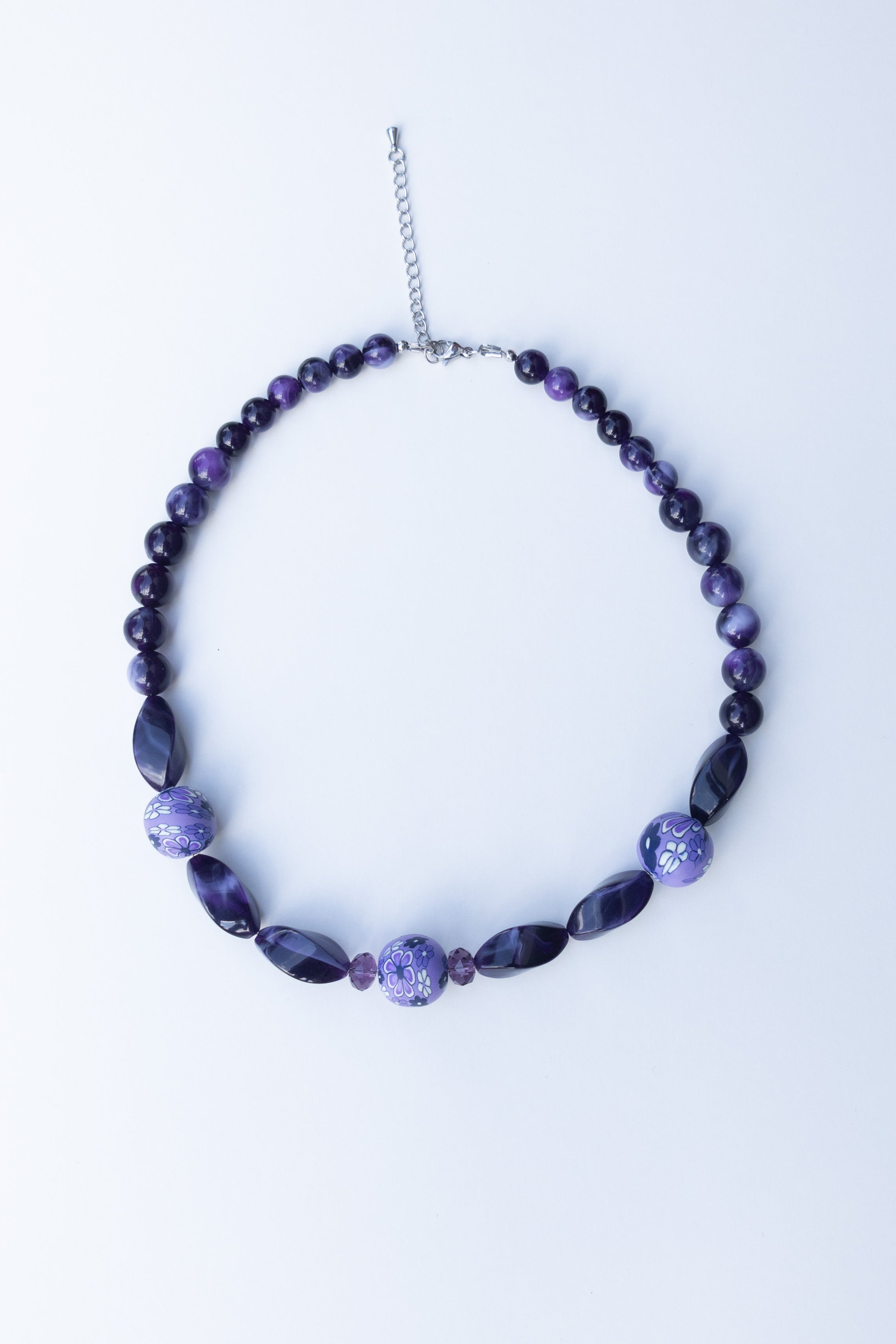 Collier en perles Violette Bohème